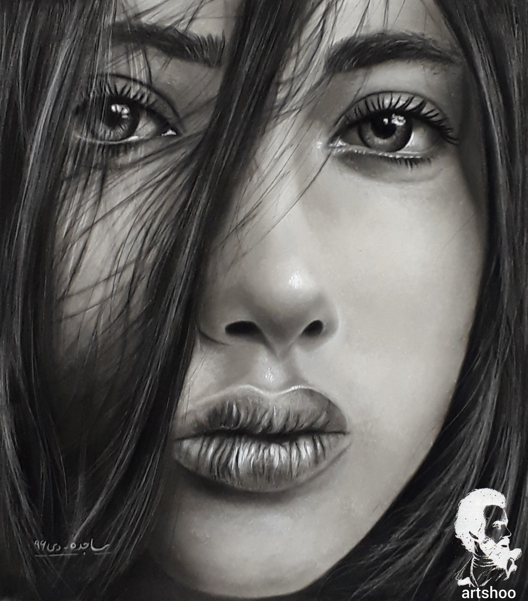 نقاشی سیاه قلم اورژینال